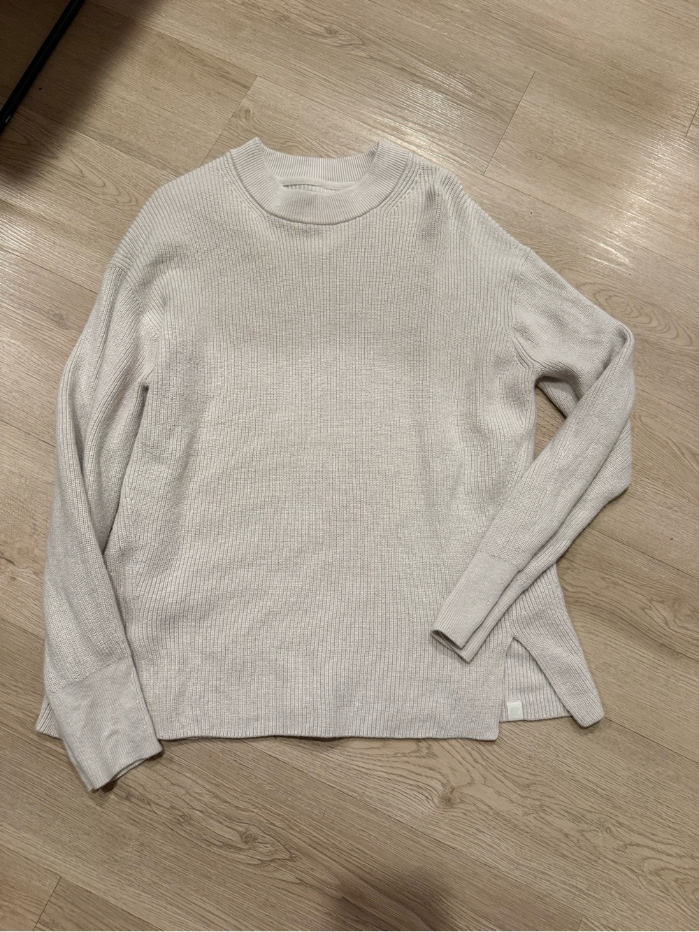 lululemon Merino Wool-Blend Ribbed Crewneck Sweater Cream Size 6
